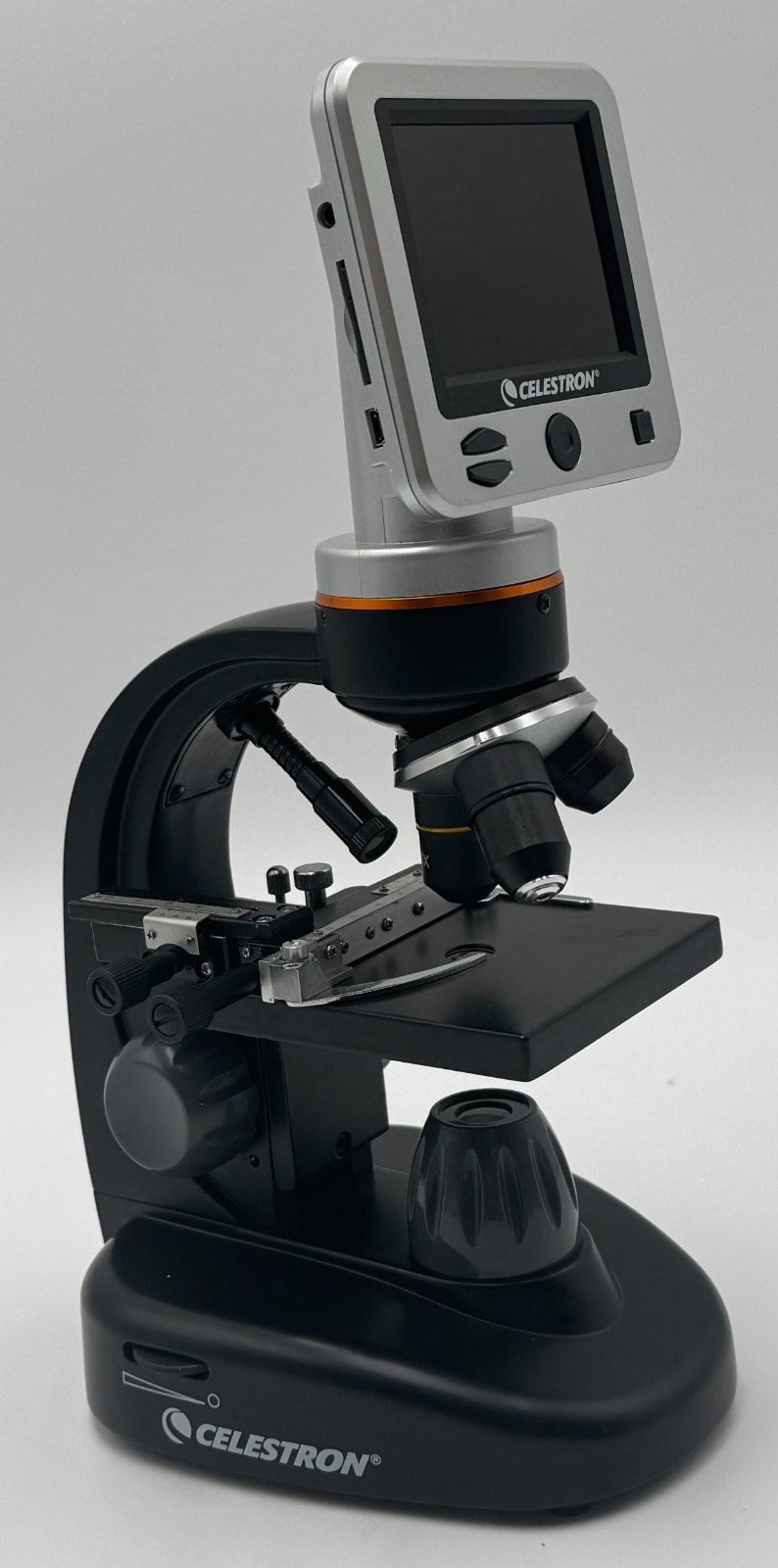 Celestron LCD Digital Microscope II 44341 Tested Working 5MP LCD w/ Case SD Card