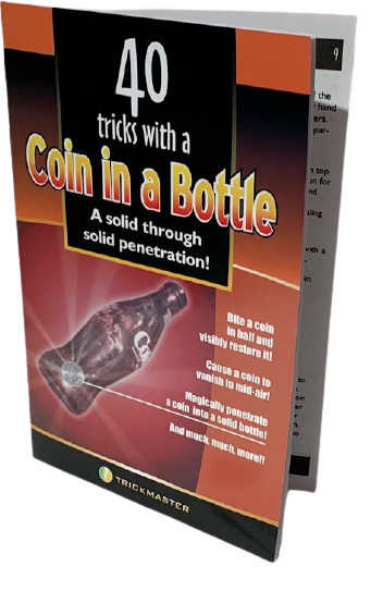 COIN IN A BOTTLE BOOKLET 40 Money Magic Tricks Book Folding Quarter Half Dollar