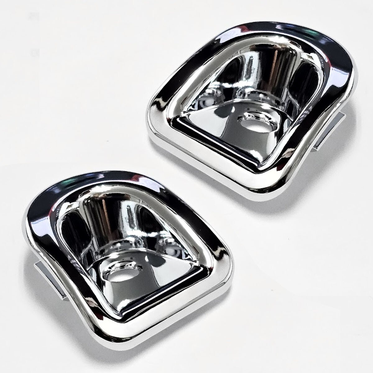 UPR 2pc CHROME Door Lock Bezels Compatible w/ 2005-2014 Mustang, Shelby or Roush