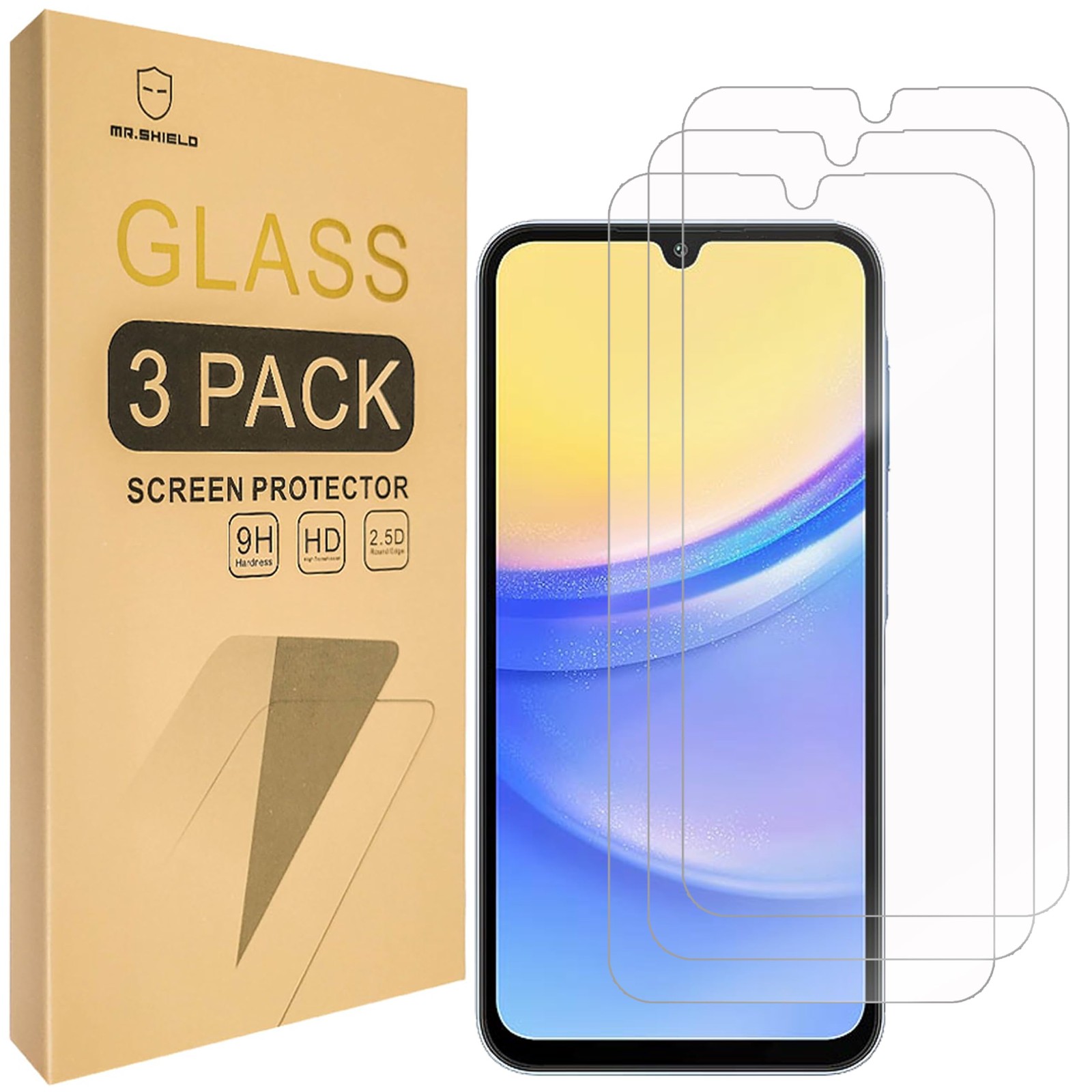 Mr.Shield Screen Protector compatible with Samsung Galaxy A16 5G / A16, clear