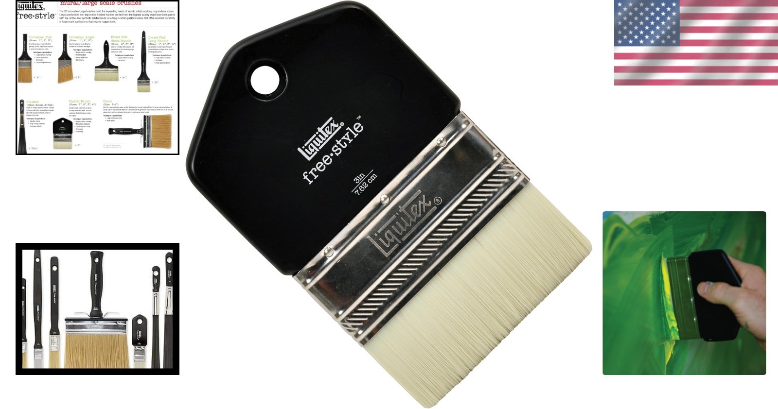 Professional 3" Paddle Brush for Acrylic Painting