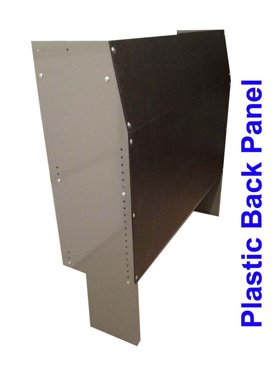 Van Shelving with Door Space Saver LOW ROOF Ford Transit 44"H x 45"L x 13"D