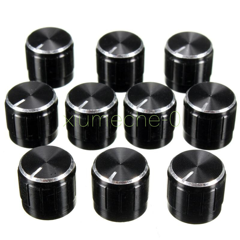 10X  Volume Control Rotary Knobs For 6mm Dia Potentiometer Durable