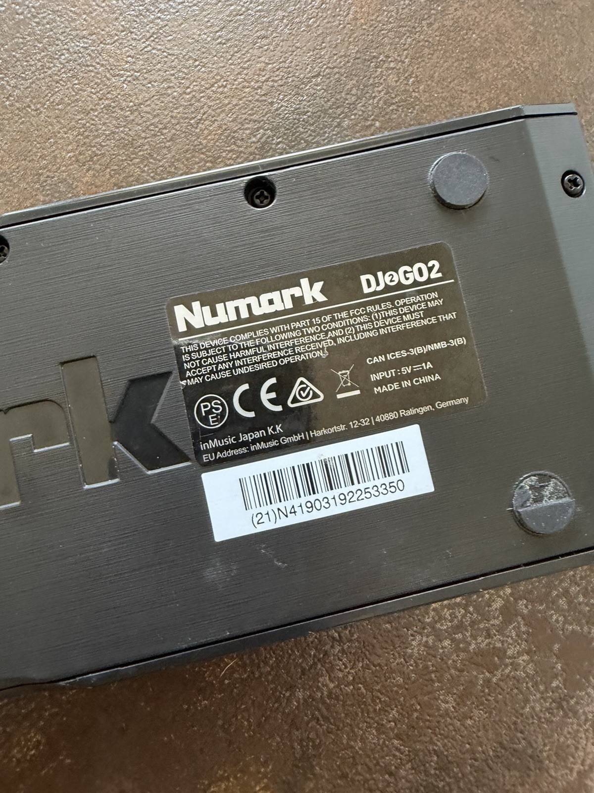 Numark DJ2GO2 2-Deck USB DJ Controller, Built-in Mixer, 8 Pads, Black
