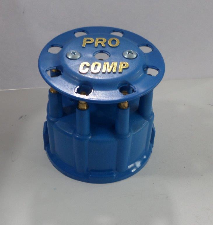 BLUE Ready-To-Run/Pro Billet Replacement Distributor Cap & Rotor PROCOMP SPEEDMA