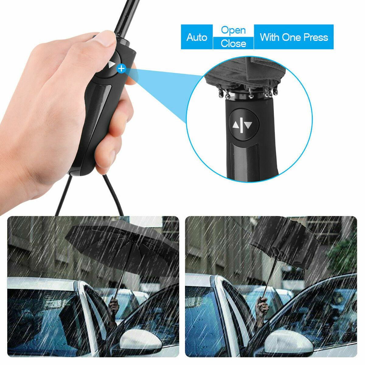 Automatic Umbrella Sun and Rain Anti-UV Windproof 3 Folding Compact Umbrella