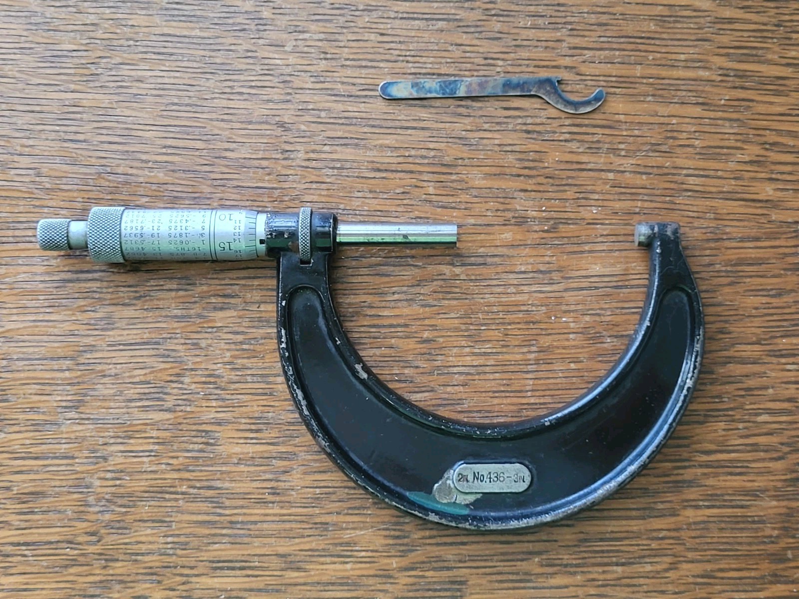 Starrett No. 436 Outside Micrometer 2-3" w/Ratchet Stop, Locking & Wrench USA