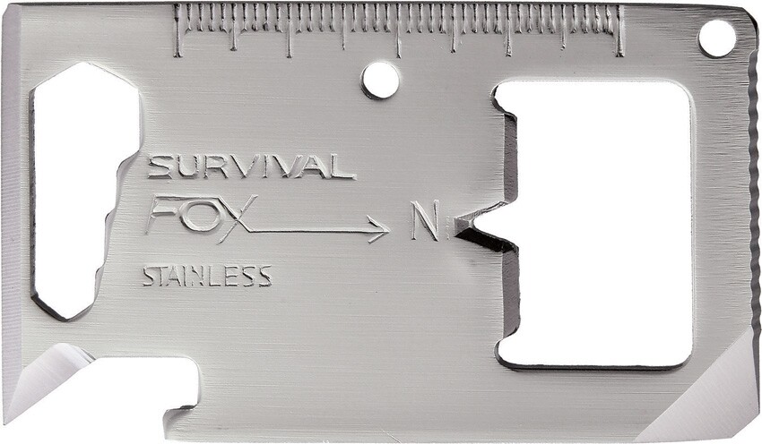 Fox Piastrina Survival Card Multi Tools 420 Stainless Steel Construction 2000