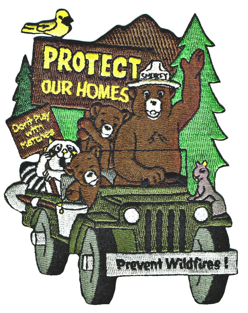 ⫸ Official SMOKEY BEAR JEEP Protect Homes Embroidered Patch Friends Wildland NEW