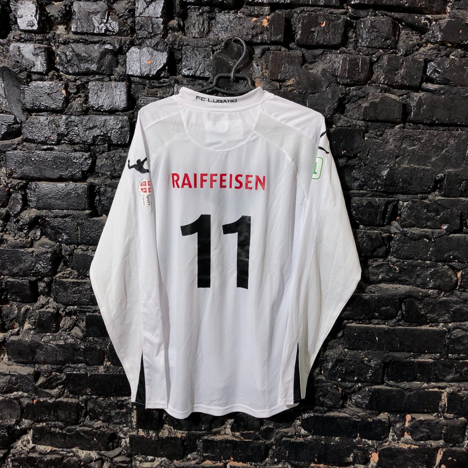 Lugano Jersey Long Sleeve Away football shirt 2012-2013 Legea Polyester Mens L