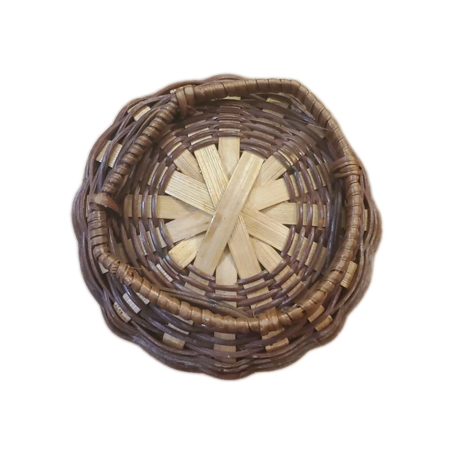Small Basket Vase Woven 7 " Home Decor Wicker