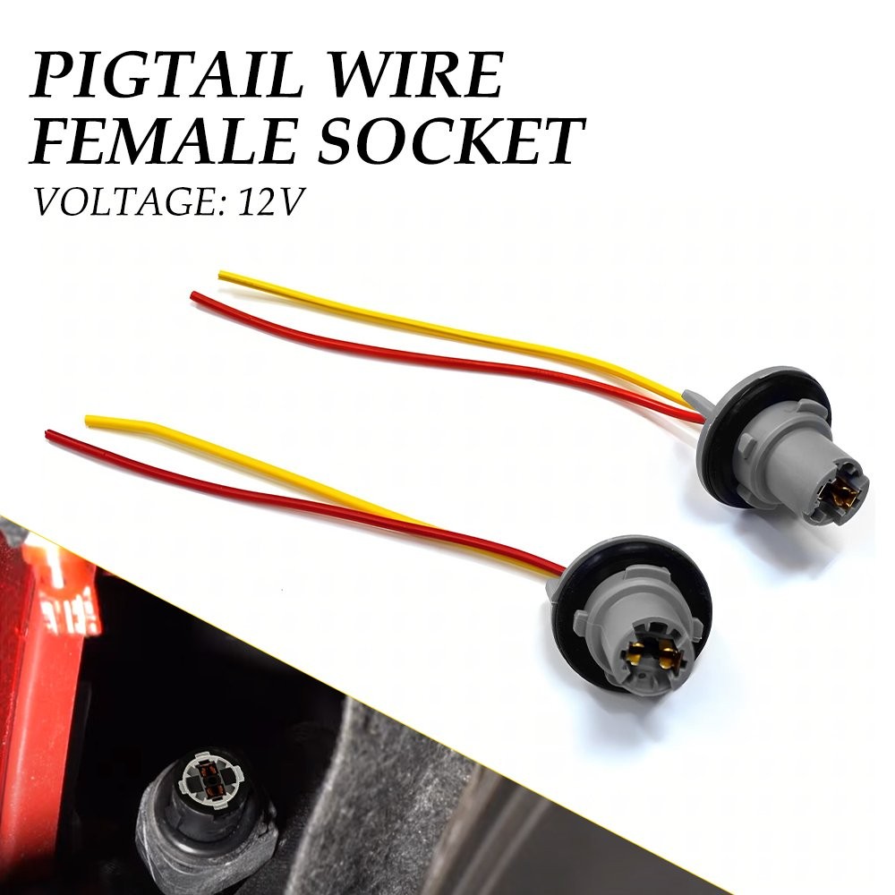 T10 168 194 Light Bulb Extension Wiring Harness Socket Connector 2x