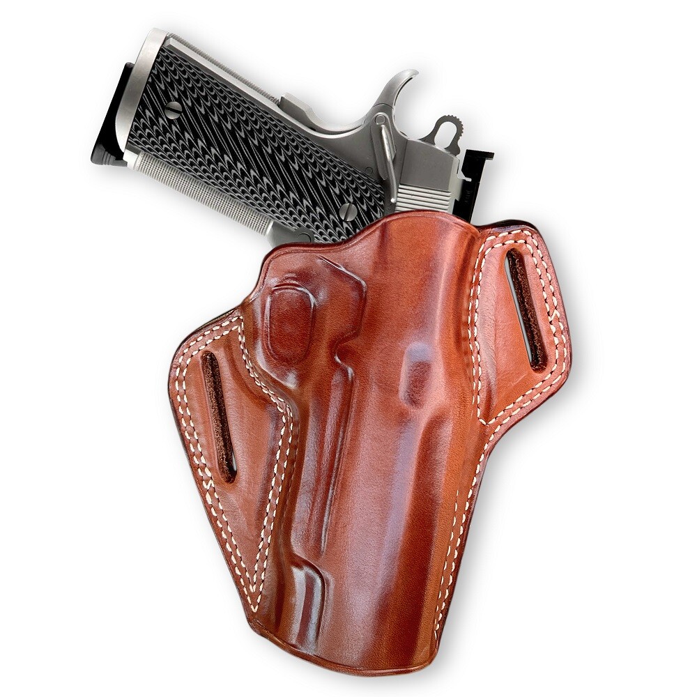Leather OWB Pancake Holster Open Top Fits, Ruger SR 1911 45 ACP 5'' Barrel #9009