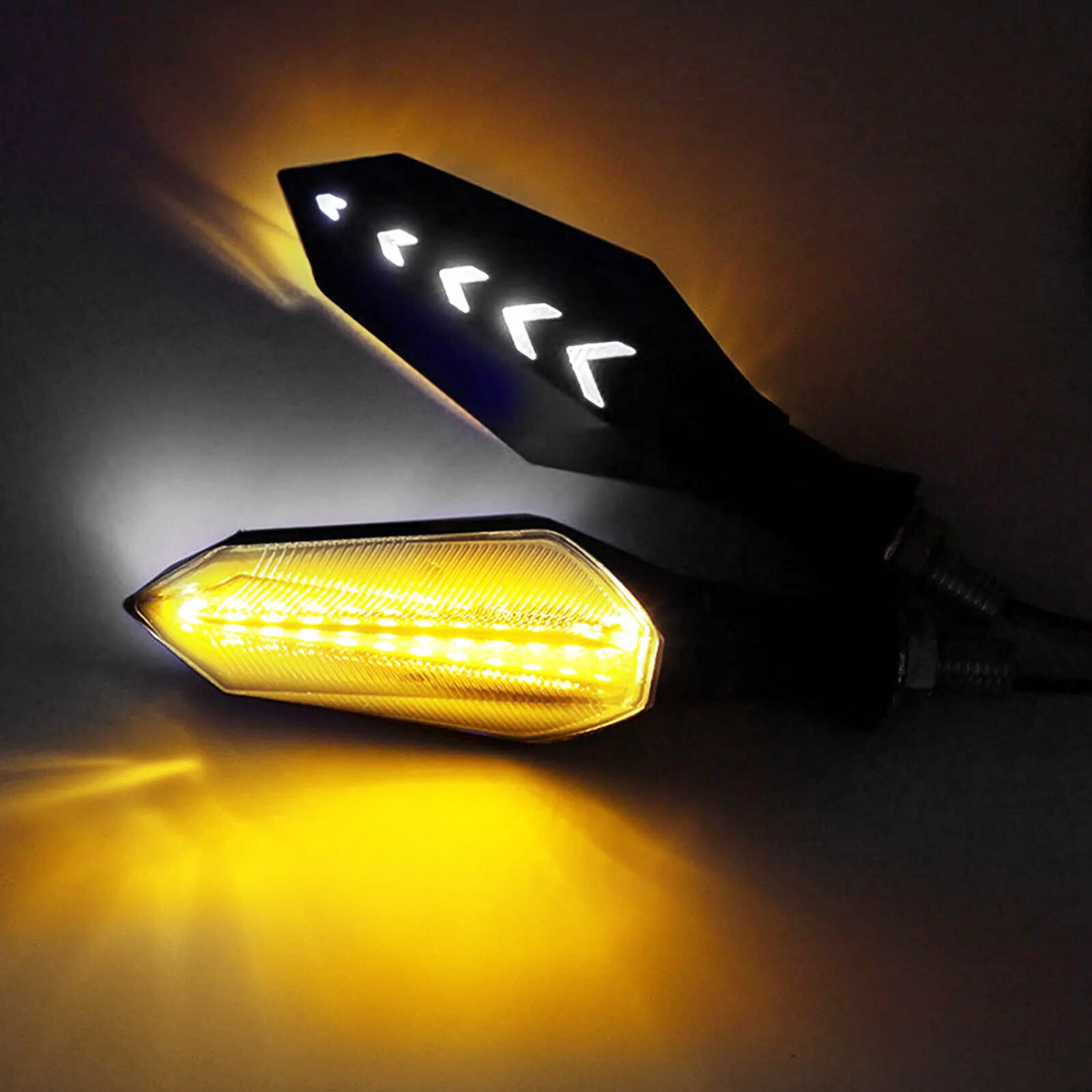4x 10mm 12V Motorcycle Indicator Blinker Turn Signal Tail Light Amber White