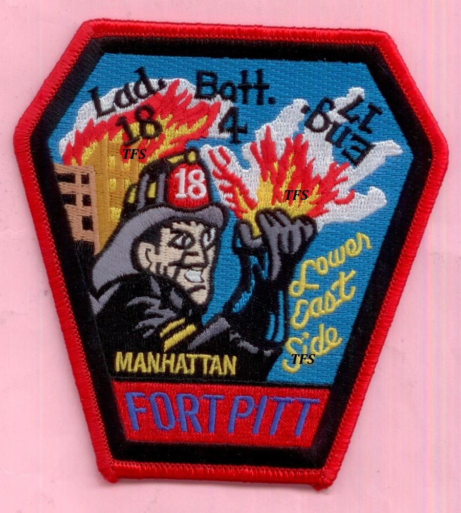 New York City Fire Dept Engine 17 Ladder 18 Battalion 4 Patch