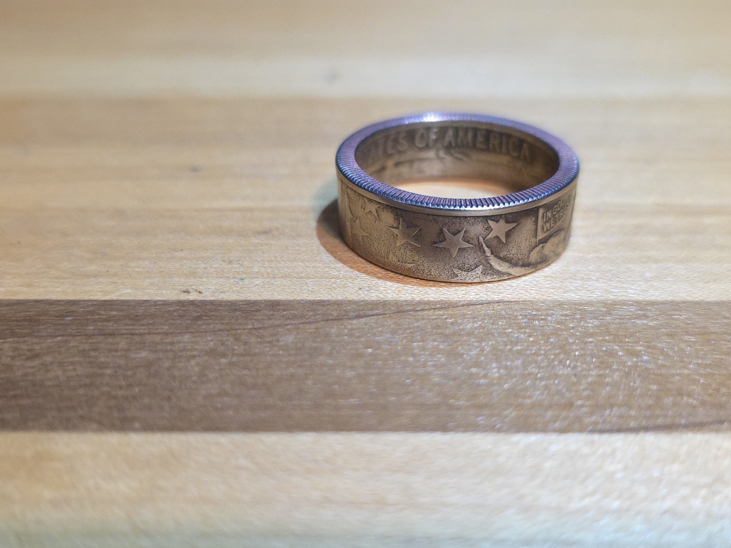 Size 12 Handmade Olympic Half Dollar Coin Ring