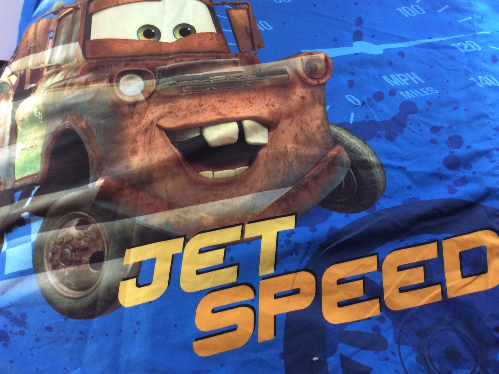 Disney Pixars Cars Sided Pillowcase Lightning McQueen Team Jet Speed