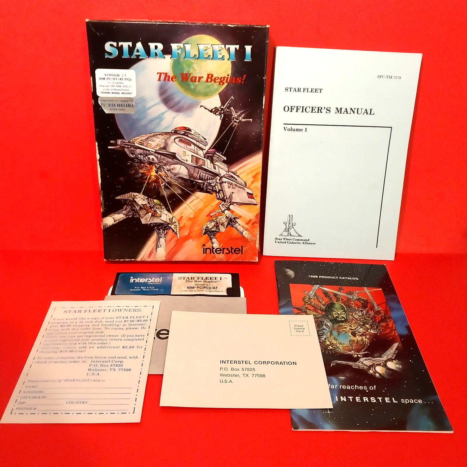 Star Fleet I: The War Begins (1986 Interstel) Floppy Disk PC Game Vtg Commodore