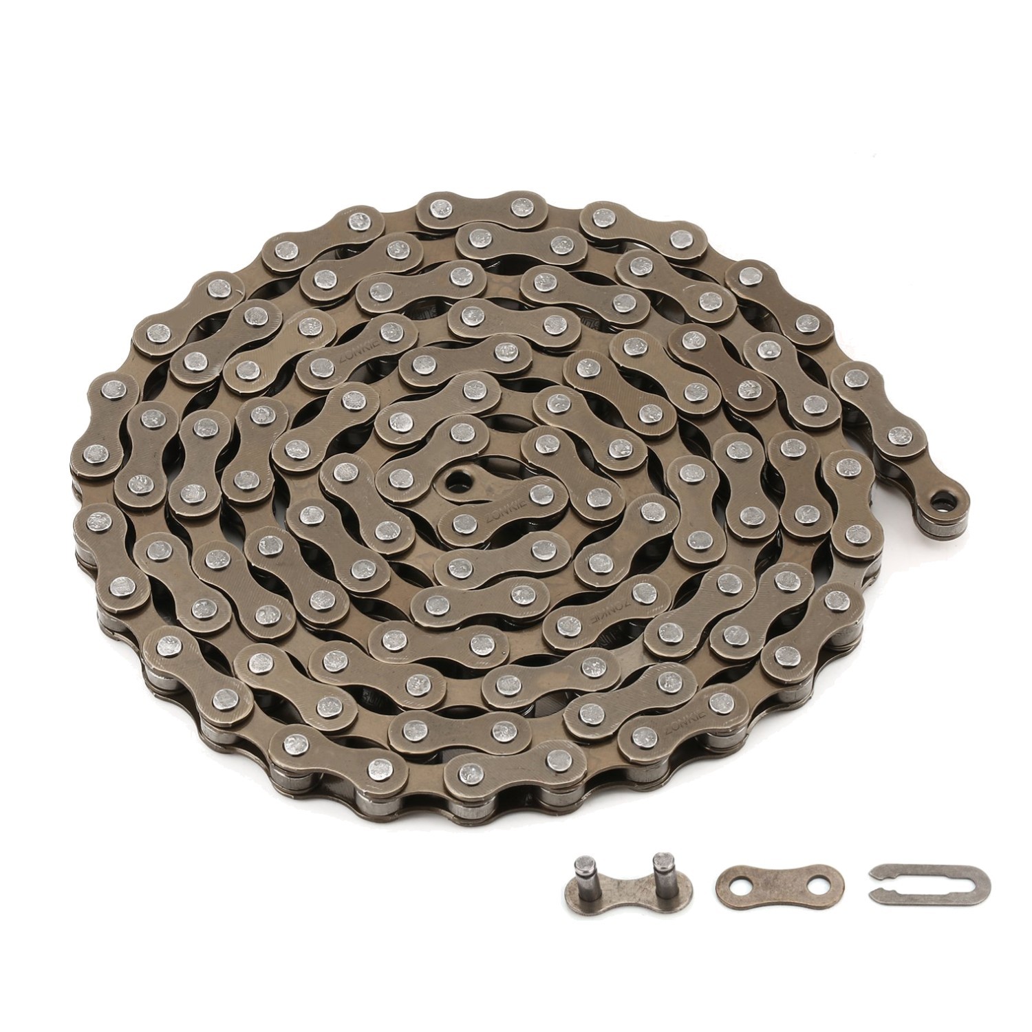 Durable Single-Speed Bicycle Chain - Alloy Steel, 116 Links, 250 lbs Capacity