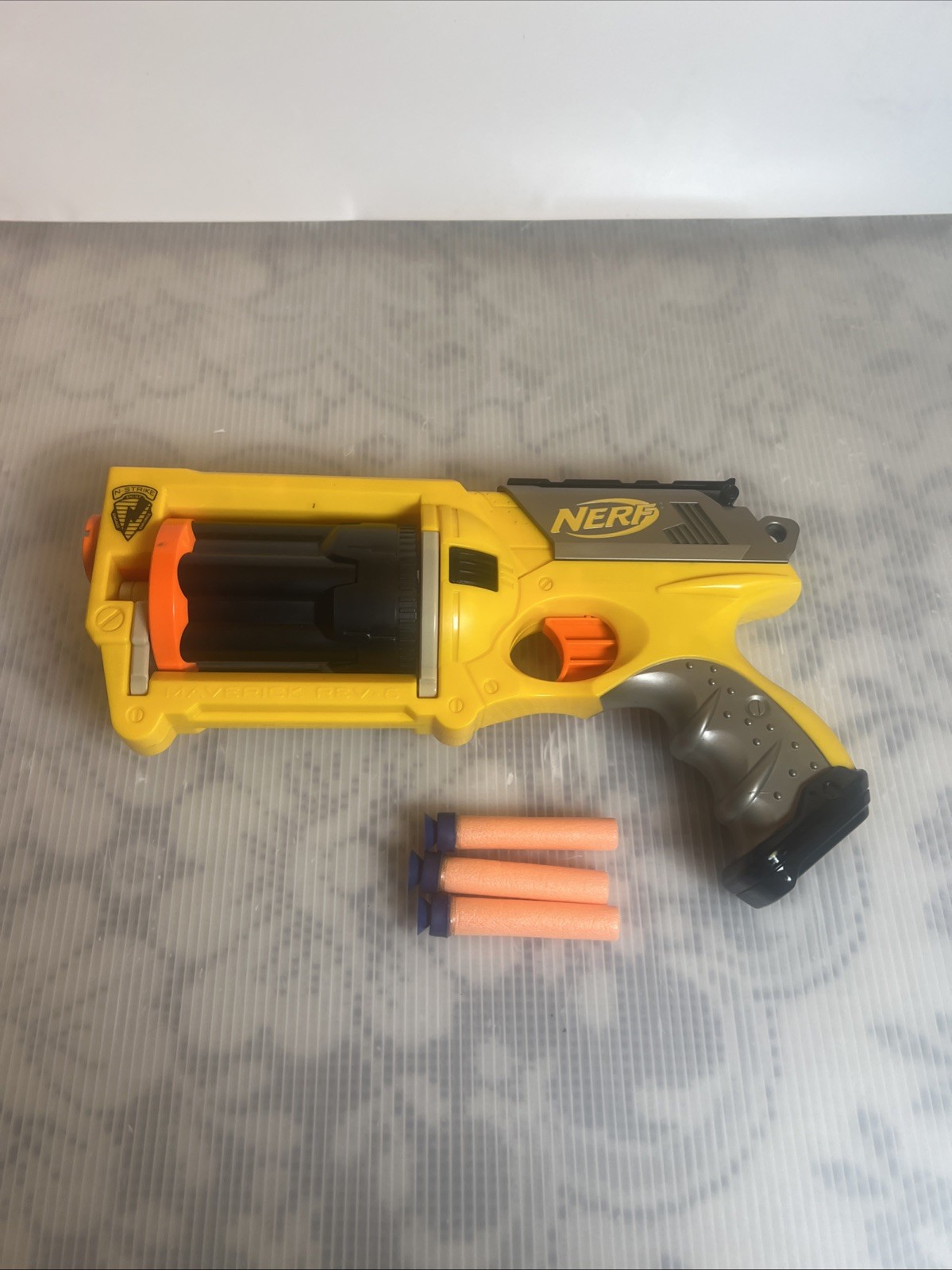 Nerf N-Strike Maverick Rev-6 Dart Gun Revolver Blaster Gun