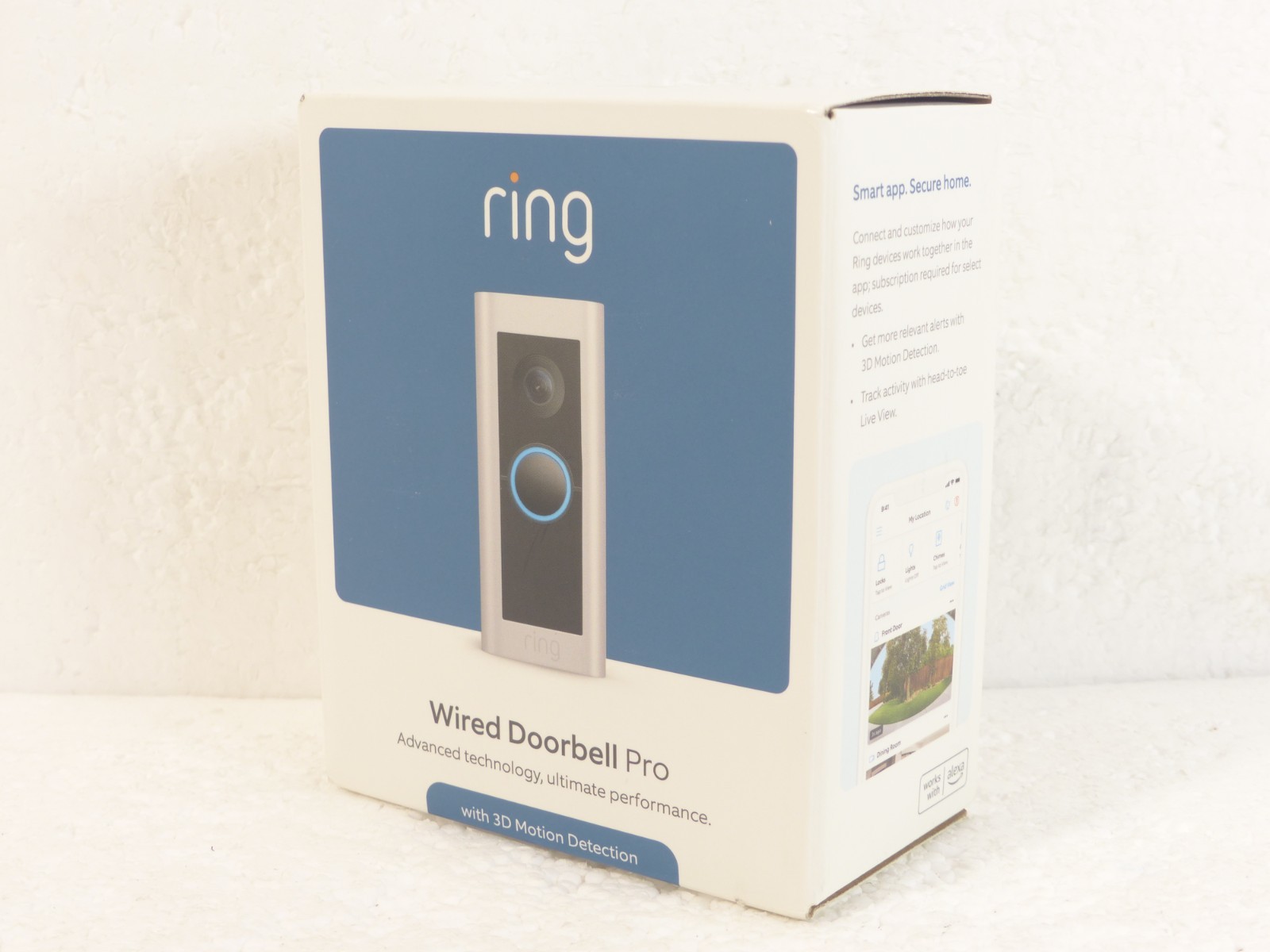 Ring Wired Doorbell Pro HD 3D Motion Detection Video Security Camera Silver NEW!