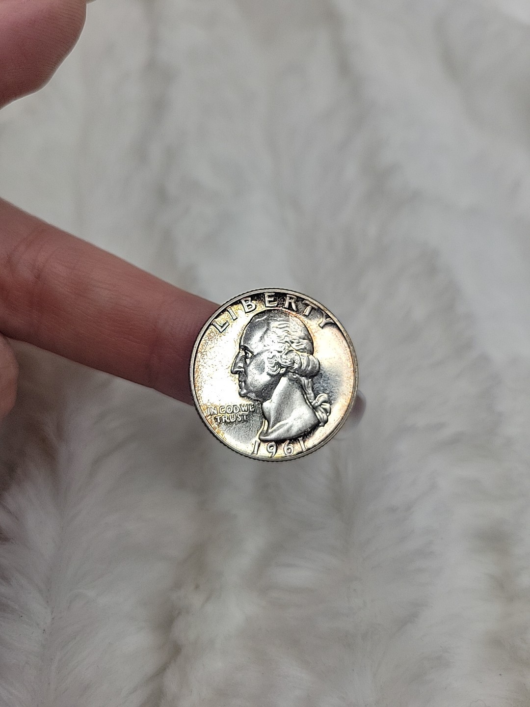 1961 25C Washington Quarter Uncirculated,no Mint Mark. Silver Proof