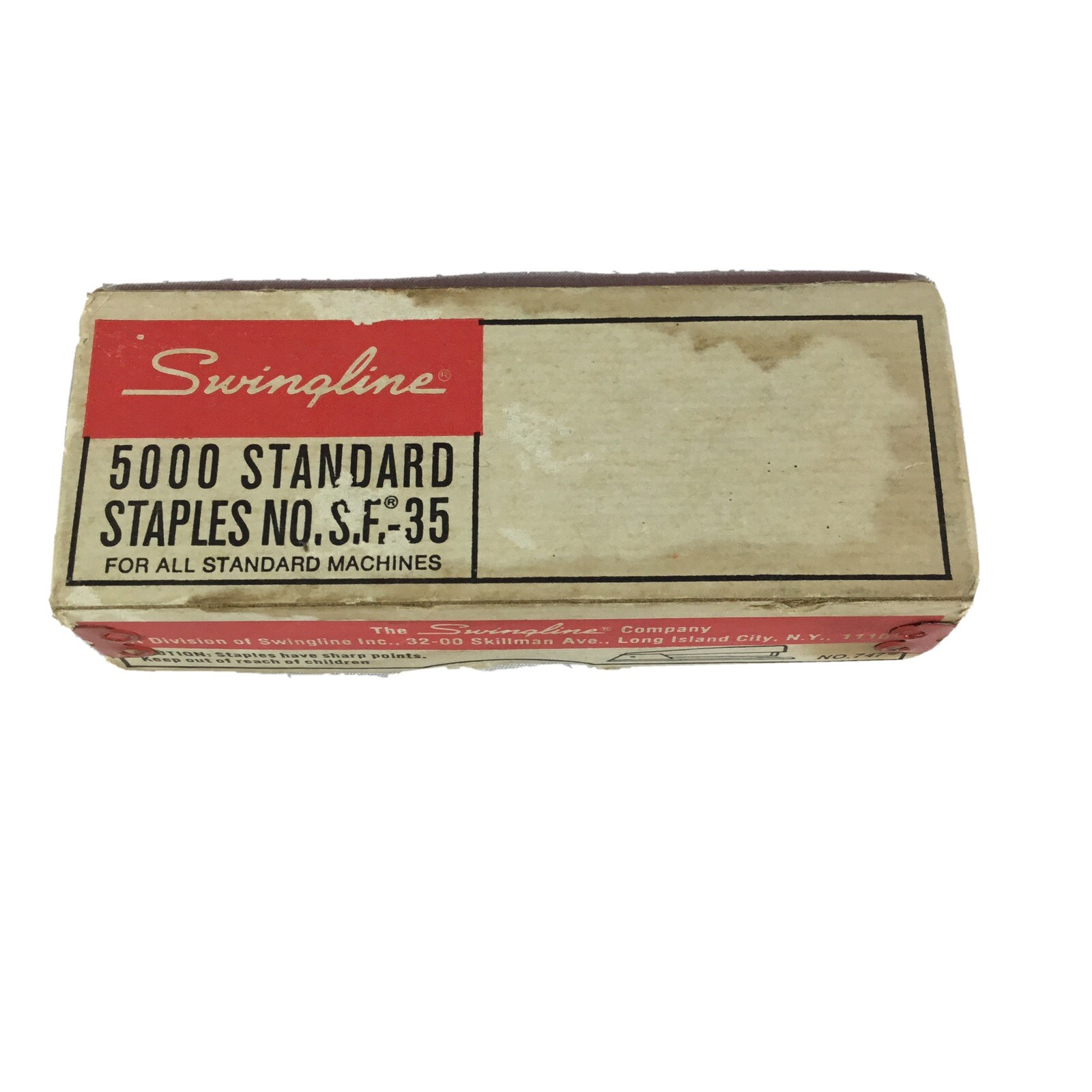 Vintage Box of SWINGLINE 5000 Staples S.F.-35 Sealed Made In USA