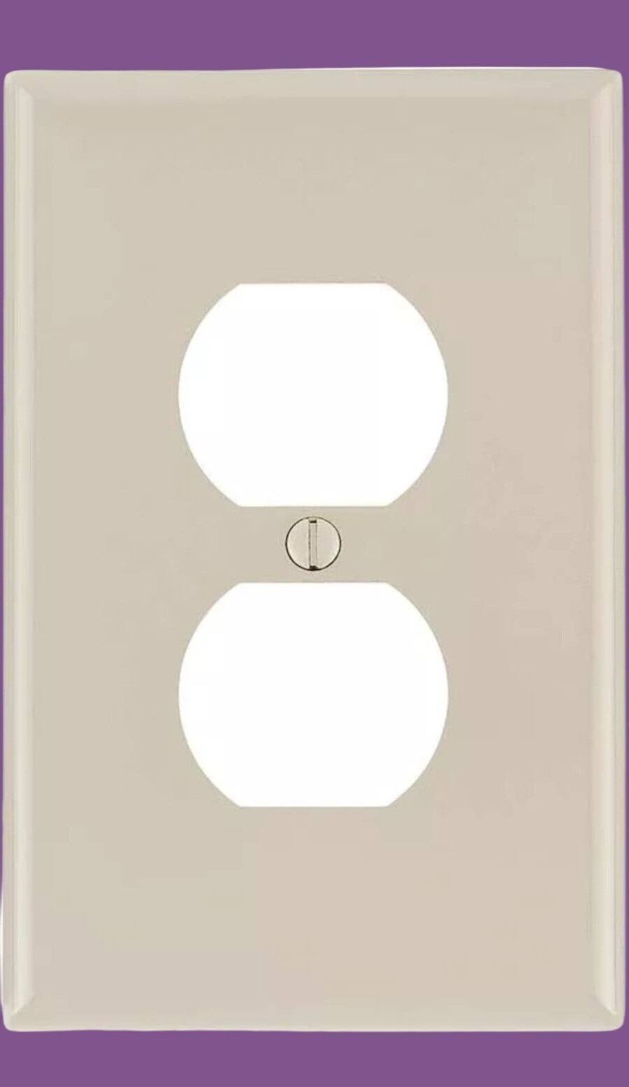 Leviton M56-PJ8-TM 1-Gang Nylon Wallplate Light Almond 9 pack