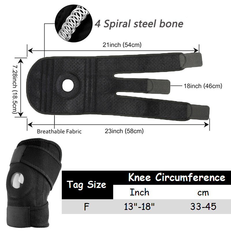Knee Sleeve Strap Compression Brace Support Sport Joint Pain Arthritis Relief US