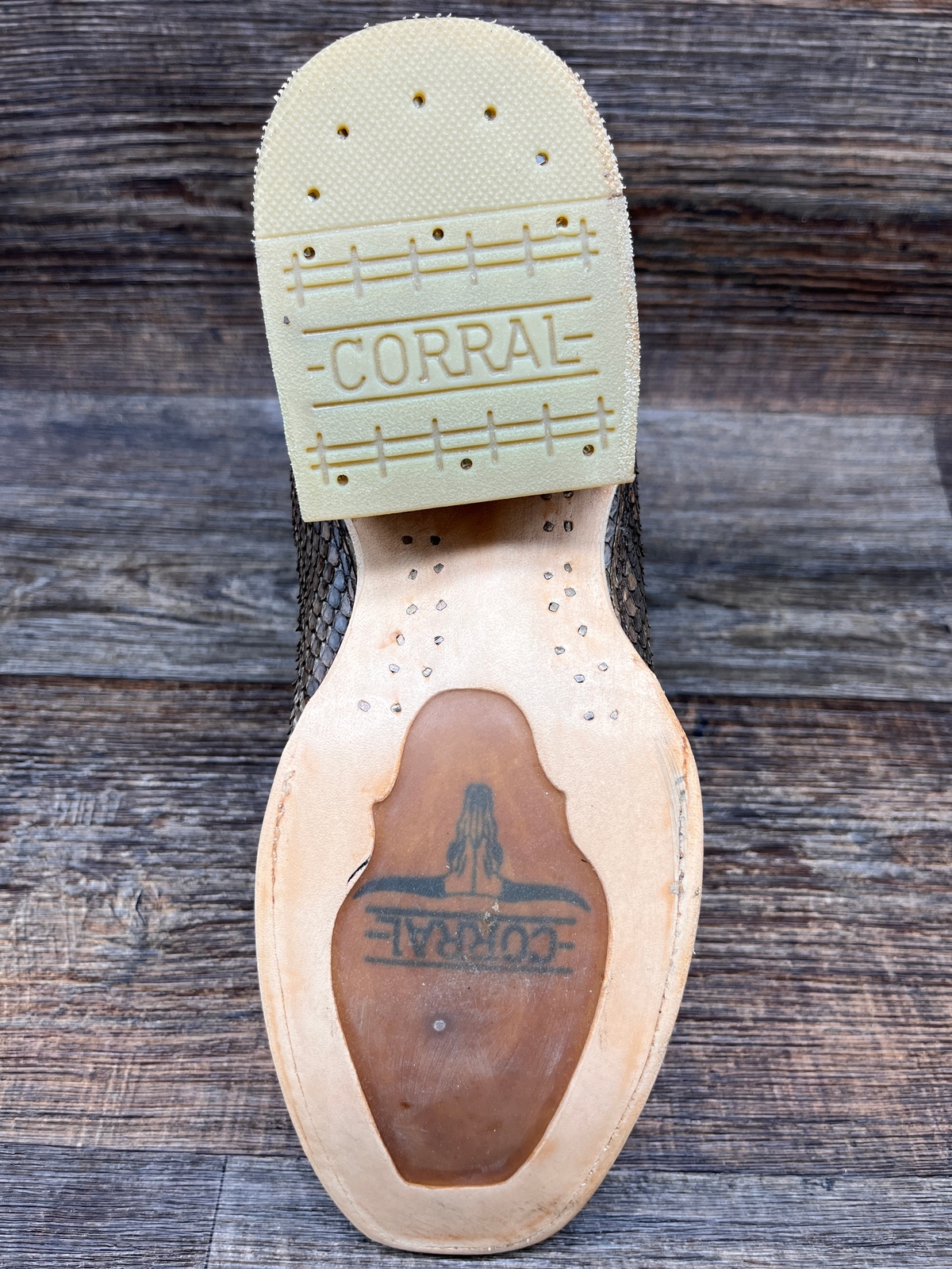 a4287 Men's Light Brown Square Toe Genuine Python Skin Boot by Corral