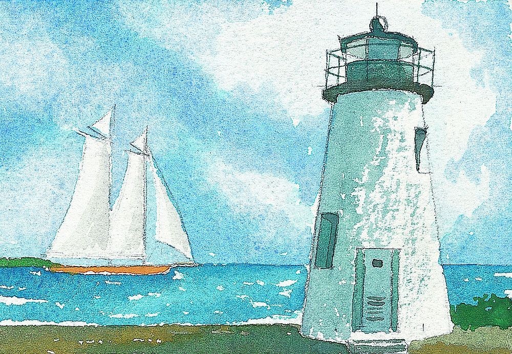 Concord Point Lighthouse Havre de Grace Maryland Chesapeake Bay Notecards