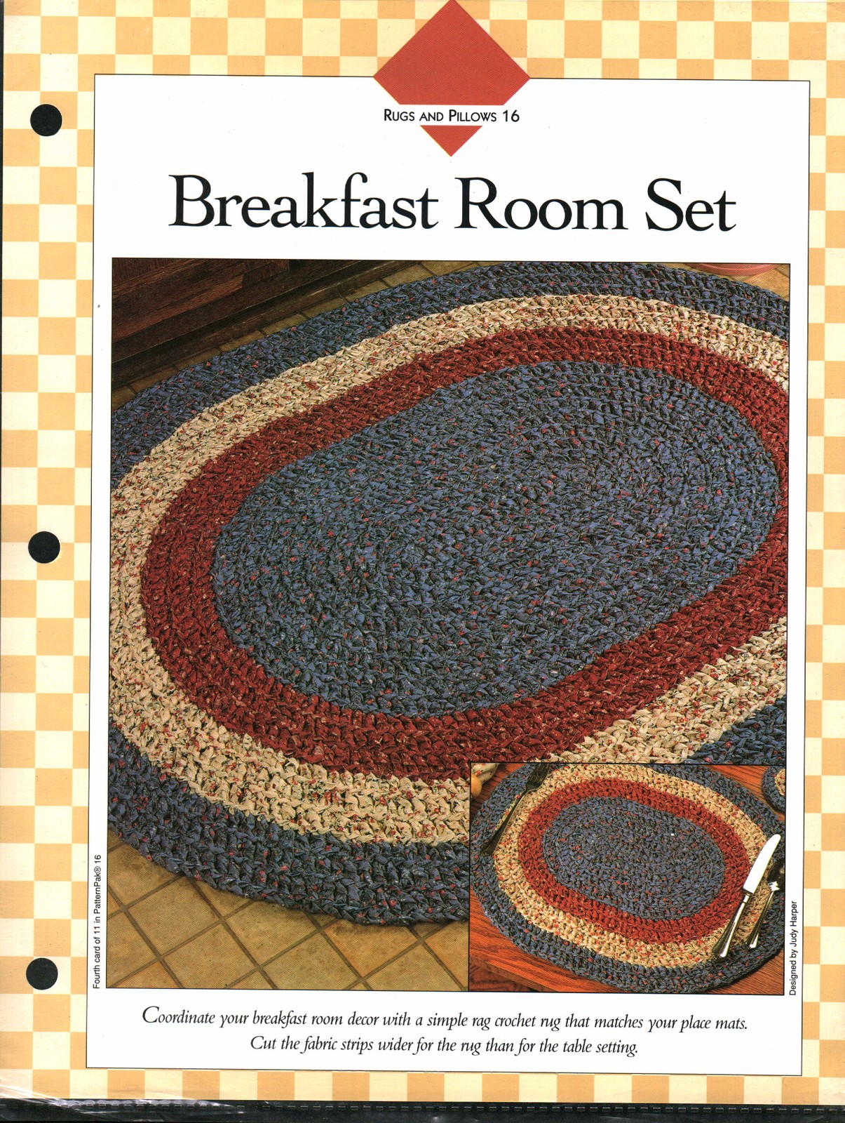 Breakfast Room Rug 'n Placemat - Rugs & Pillows 16 | Vanna Crochet Faves 85160-D