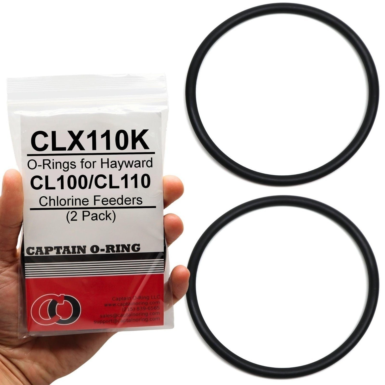 CLX110K O-Rings for Hayward CL100 CL110 Chlorine Feeder Lid (2 Pack)