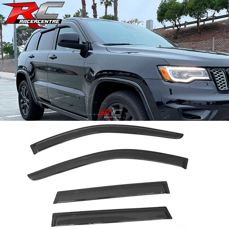 For 11-21 Jeep Grand Cherokee WK2 Acrylic Window Visors Rain Sun Guard Vent 4Pc