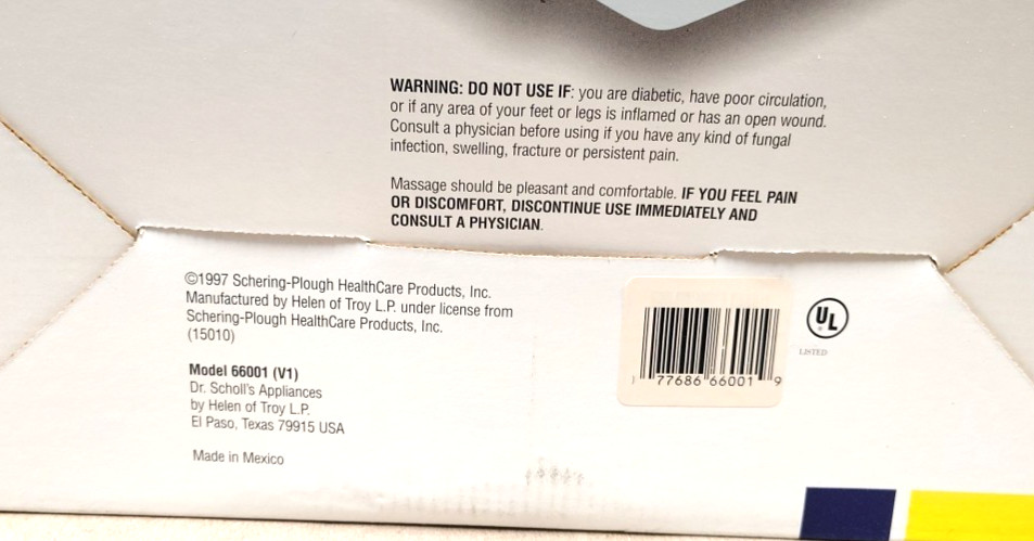 Dr. Scholl’s Foot Spa Model 66001