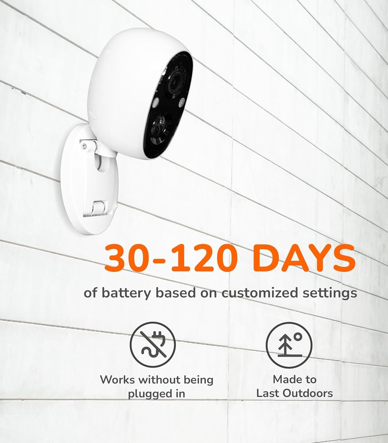 SensForge 2.5K Battery WiFi Security Camera Camera, AI Detection, Night Vision