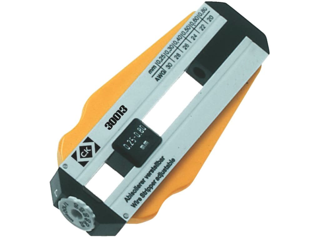 CK Tools 330009 - Nickless Adjustable Wire Stripper, Range 36 to 26 AWG