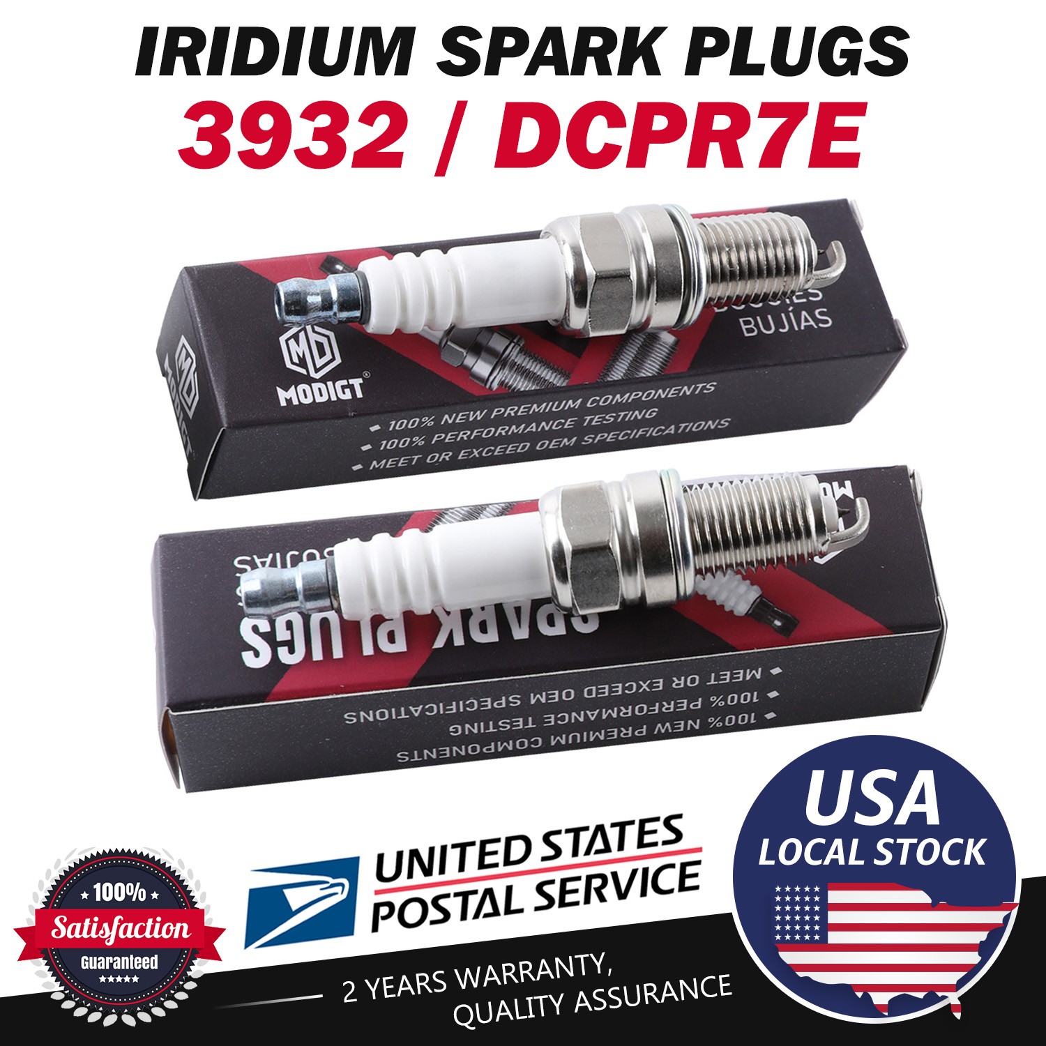 4 Pack Spark Plugs FIT NGK Standard 3932 DCPR7E OEM Quality Tune Up Kit Genuine