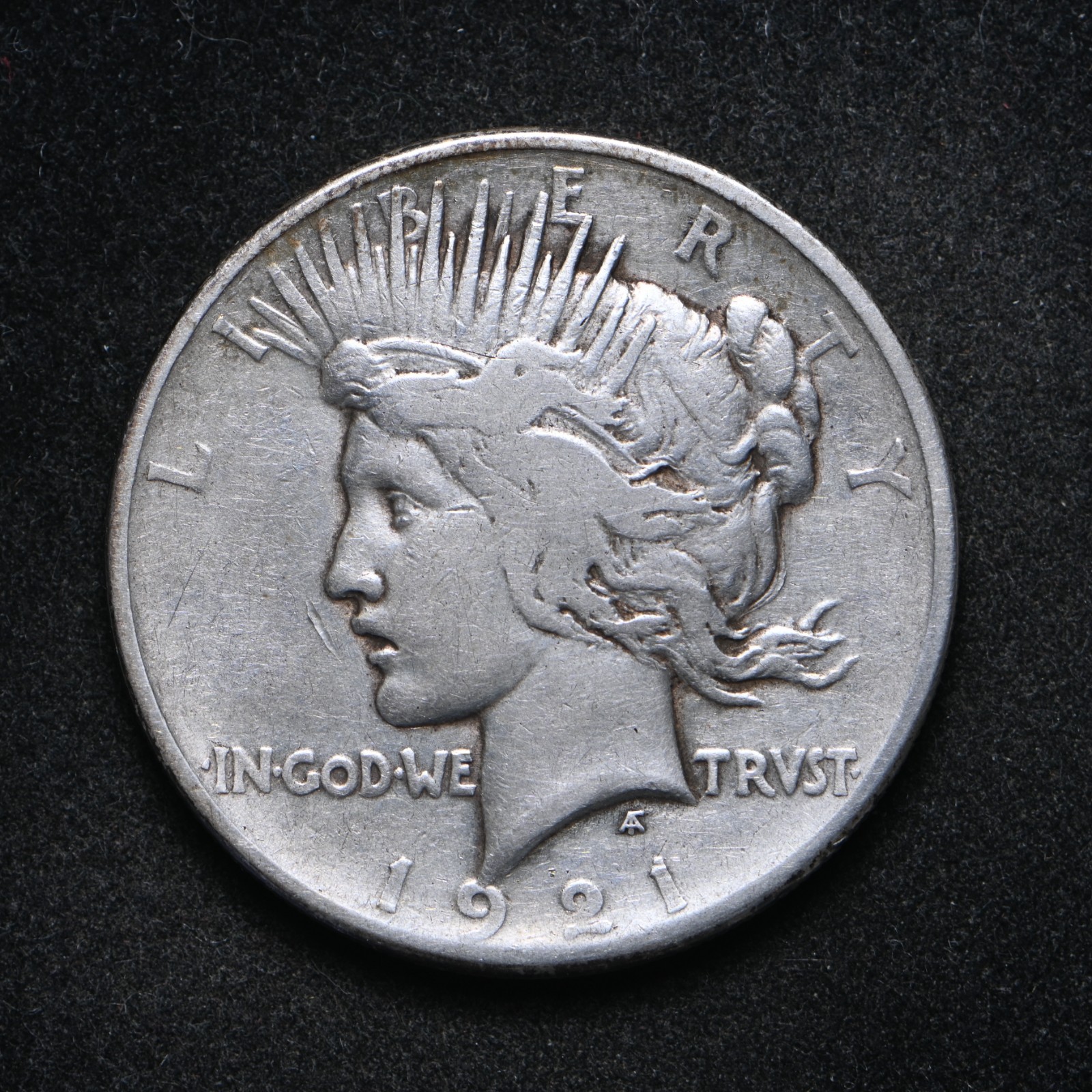 1921 Peace Silver Dollar Fine + (cn17190)