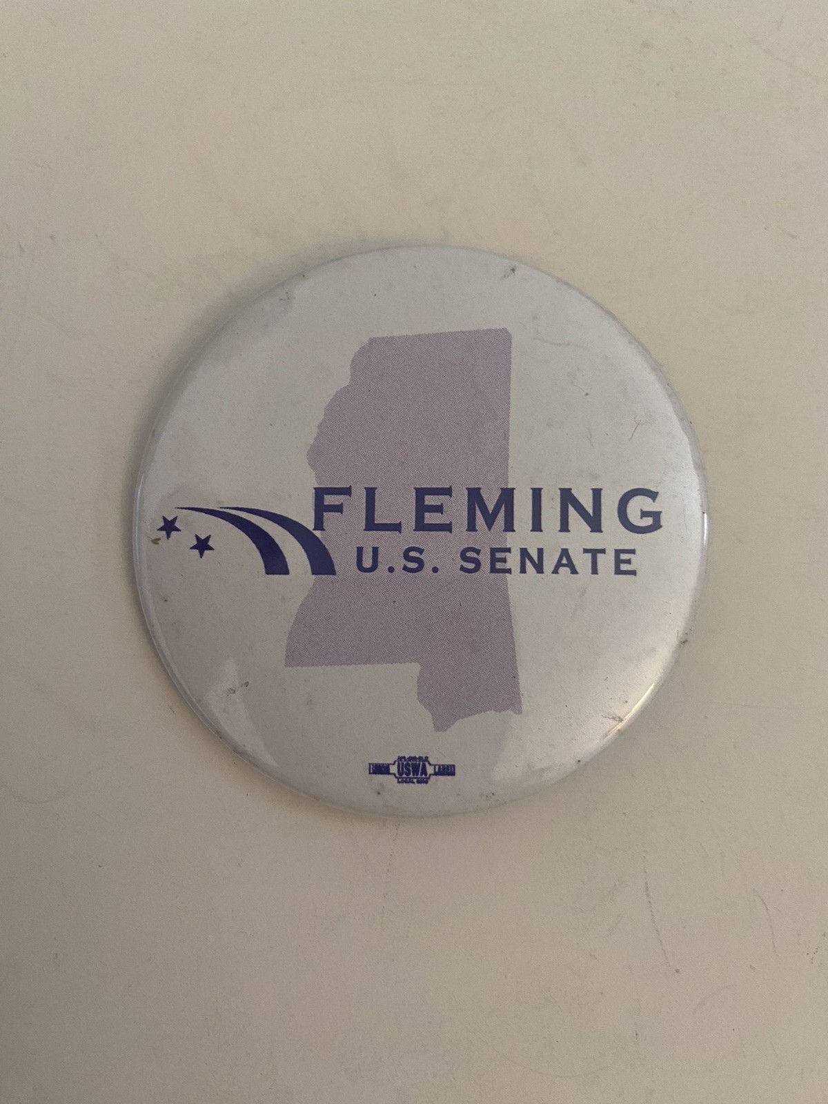 Fleming U.S. Senate Pin Back Button P31