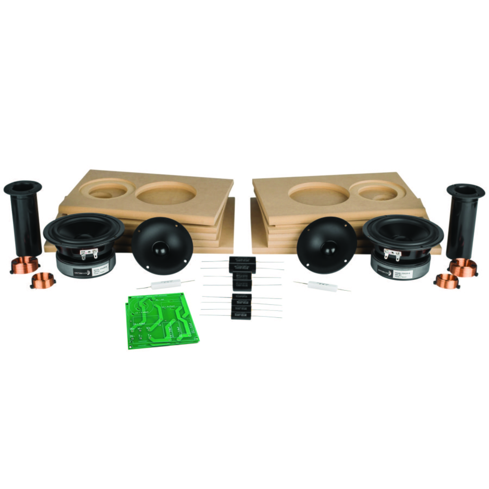 C-Note MT Bookshelf Speaker Kit Pair with Knock-Down Cabinets
