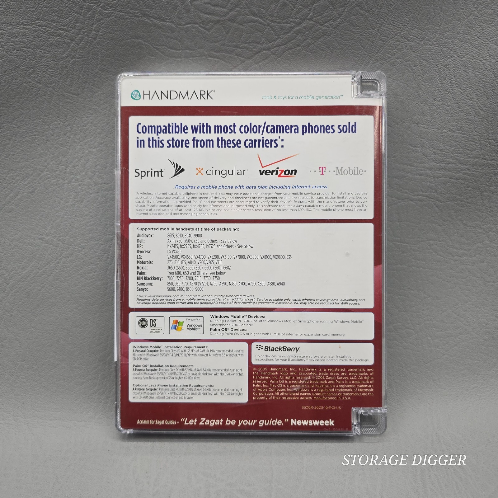 NEW Handmark Zagat To Go Restaurant & Entertainment Guide v 4.0 Mobile Software
