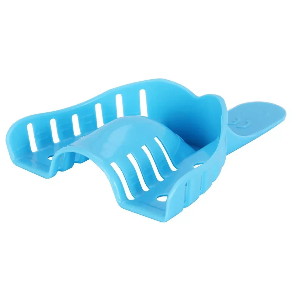 10 Pc/Set Dental Disposable Plastic Impression Trays Blue Plastic Denture
