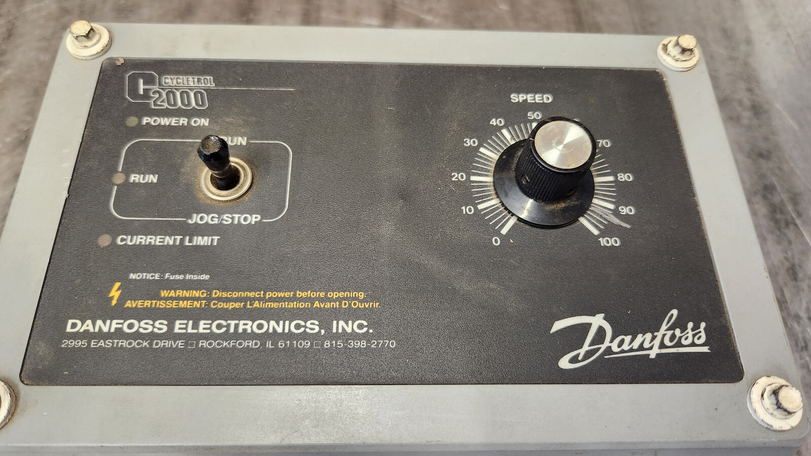 Danfoss C11500 Cycletrol 2000 Variable Motor Speed Controller. LOT#1