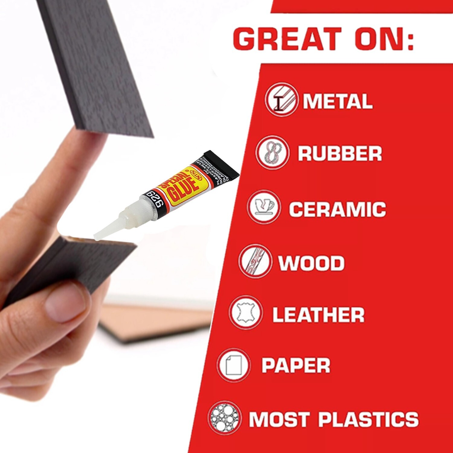 10 Pack of Super Glue Cyanoacrylate Adhesive for Wood Plastic Paper Rubber Metal