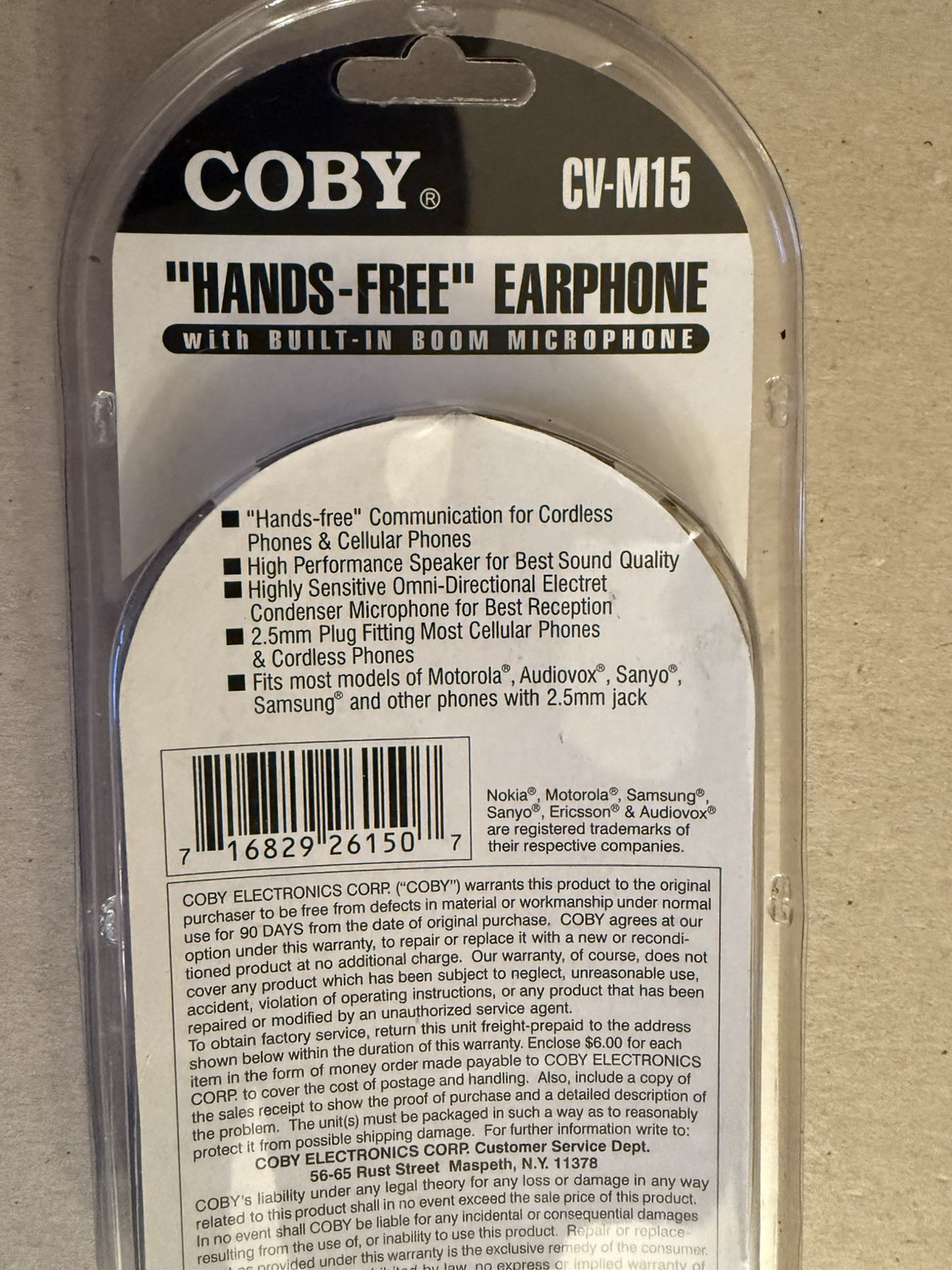 COBY CV-M15 Hands Free Earphone With Microphone