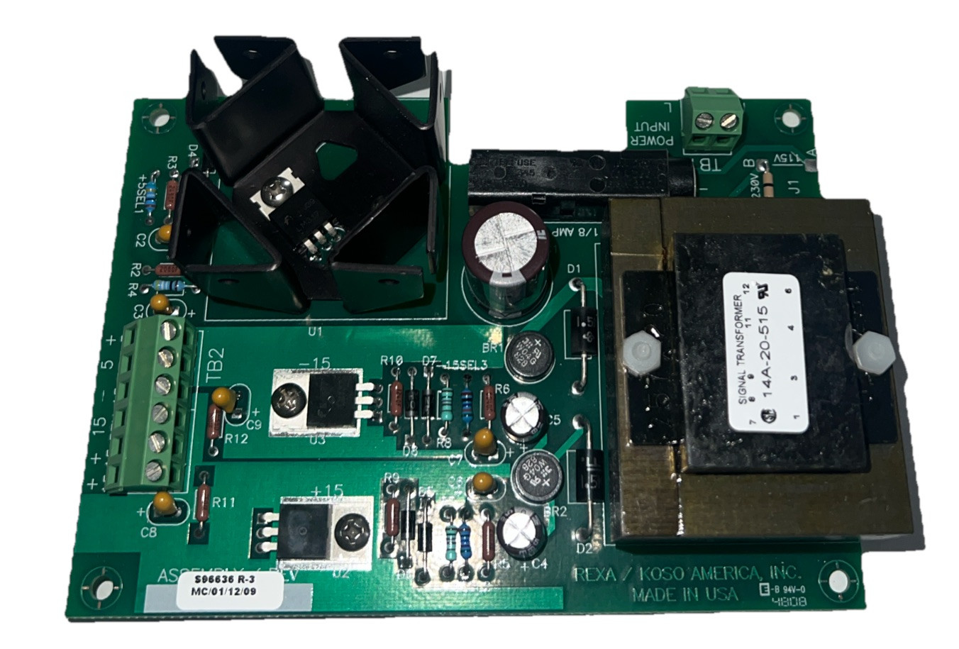 REXA KOSO AMERICA S96636 POWER SUPPLY CIRCUIT BOARD