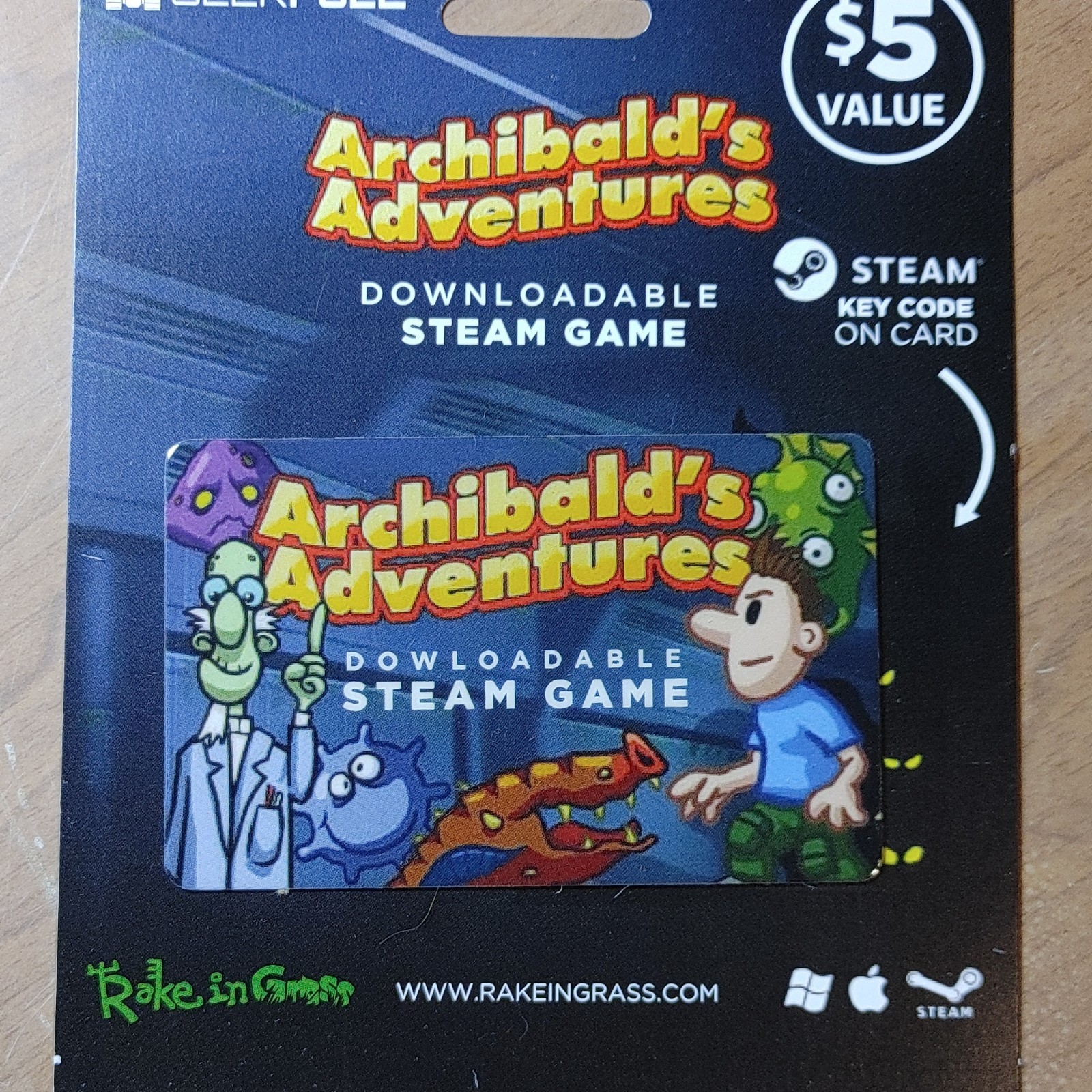 Rake in Grass Archibald's Adventures Downloadable Steam Key Code $5 for PC Apple