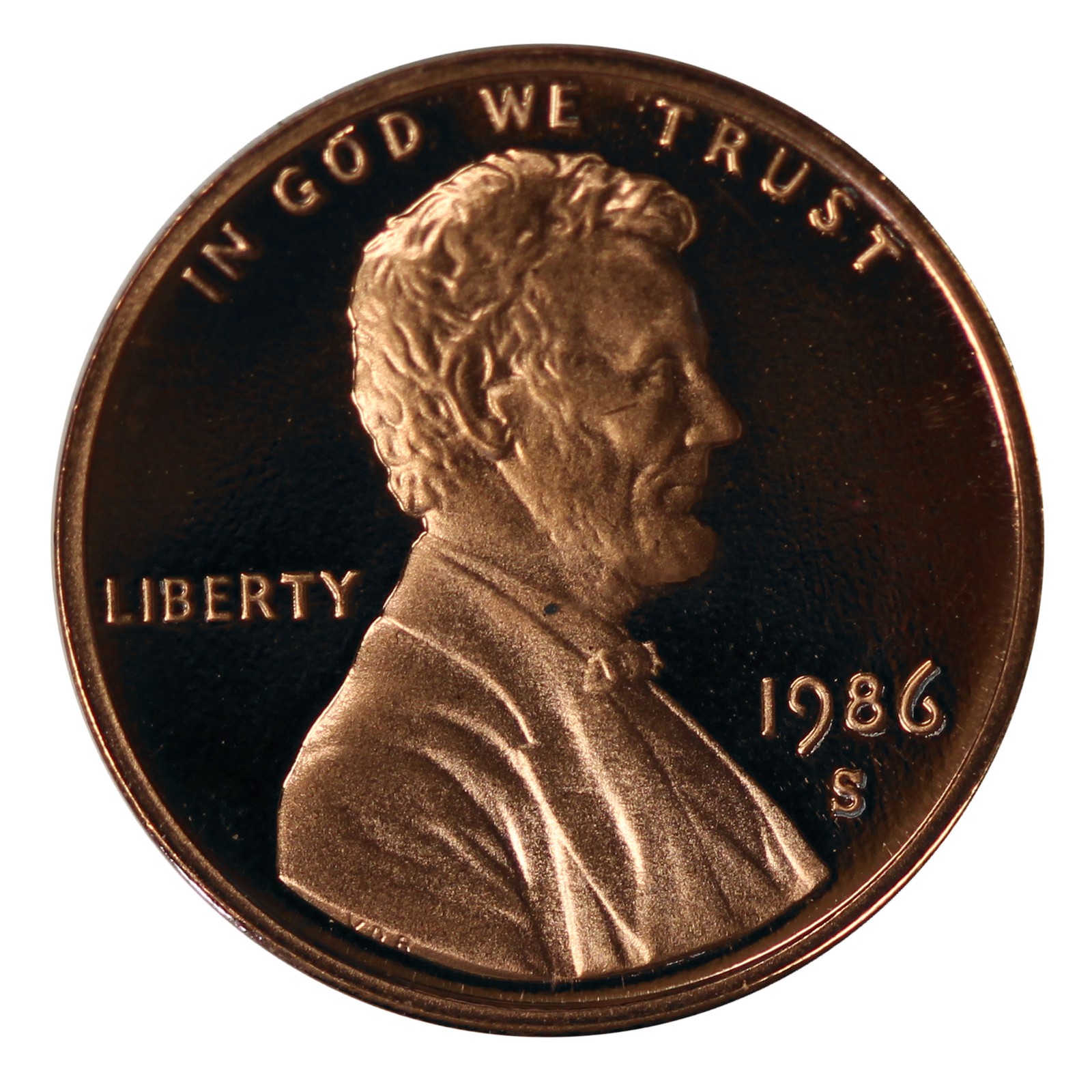 1986 -S Lincoln Memorial Cent Gem Proof Single Coin