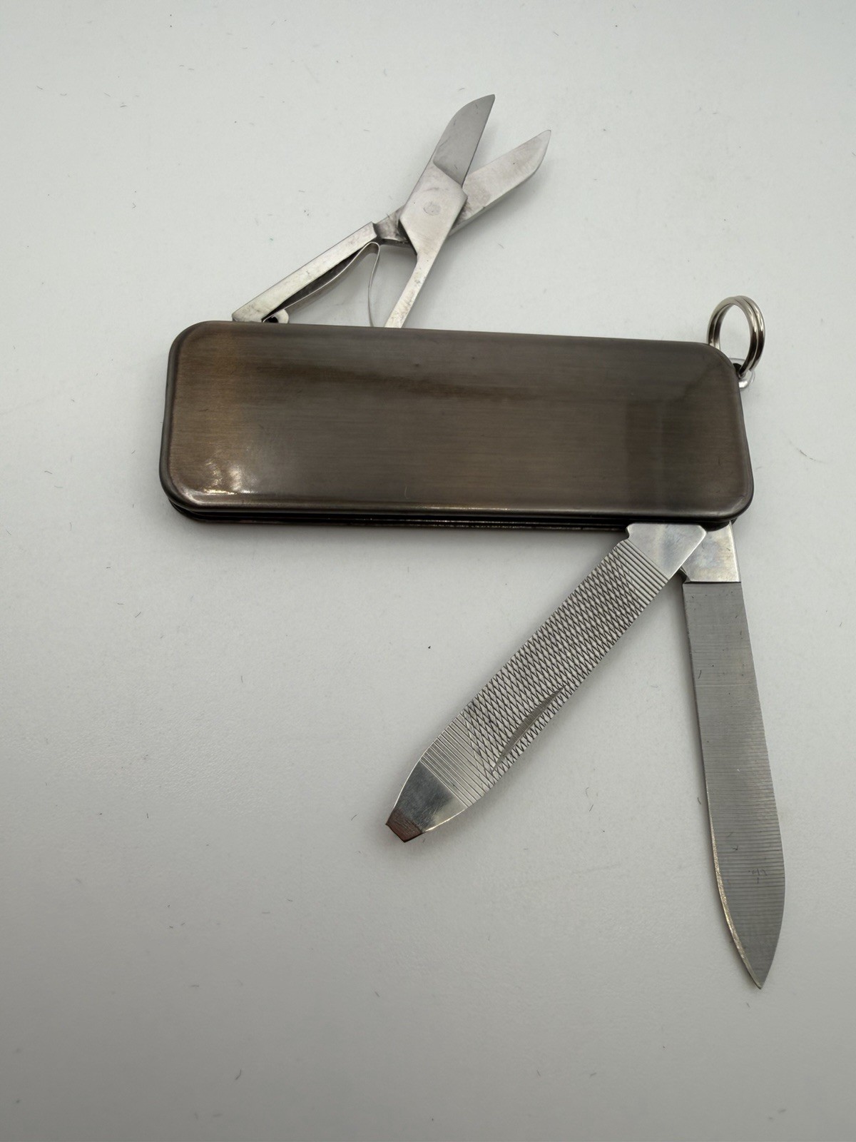 Midnight Chrome Stainless Zippo File & Scissors New B19